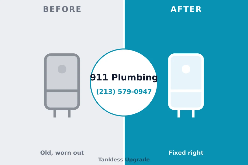 Before and after: plumbing repair Dayton, VA